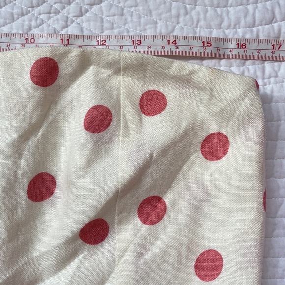 Reformation Turnip Andie Mini Dress Linen Cream Polka Dot Blush Pink 12 NWT - Picture 11 of 17